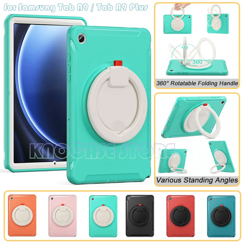 Per Samsung Tab A9 8.7 Pollici X110 A9 + A9 Plus 11 Pollici X210 360 ° Custodia Pieghevole Girevole Custodia Antiurto Per Impieghi Gravosi