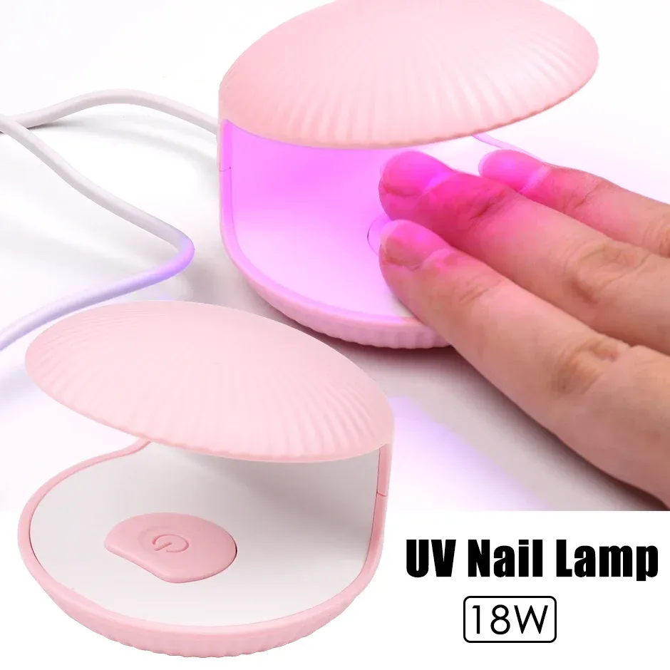 18W Shell UV Nail Lamp Dryer Mini Single Finger Egg Phototherapy Machine Fast Drying Portable Varnish Cured Manicure Tools CA053