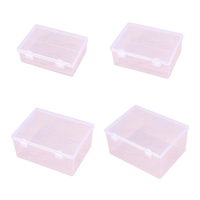 

Jewelry Storage Box Practical Clear Storage Box with Lid Small Storage-Bins Transparent Storage Container for Organizing