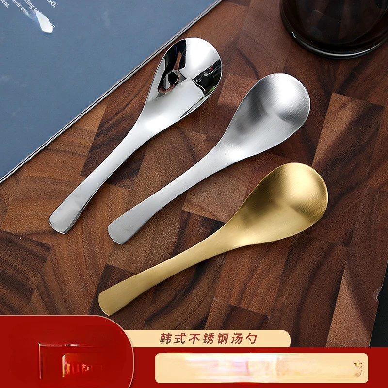 Table Spoons For Eating Food Grade Stainless Steel Gold Teaspoons Big Spoon  Kitchen Spoons For Everyday Dining Cereals Soups - AliExpress