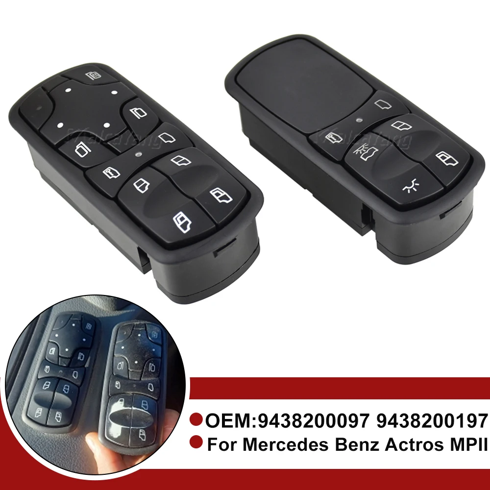 Nuovo Interruttore Alzacristallo Elettrico Per Mercedes Benz Actros Mpi 9438200097 9438200197