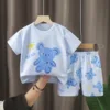 Summer Children's Short-Sleeved Suit Cotton Boys Girls Clothing Set Version Of Baby Clothes Girls T-shirt Children clothing 1