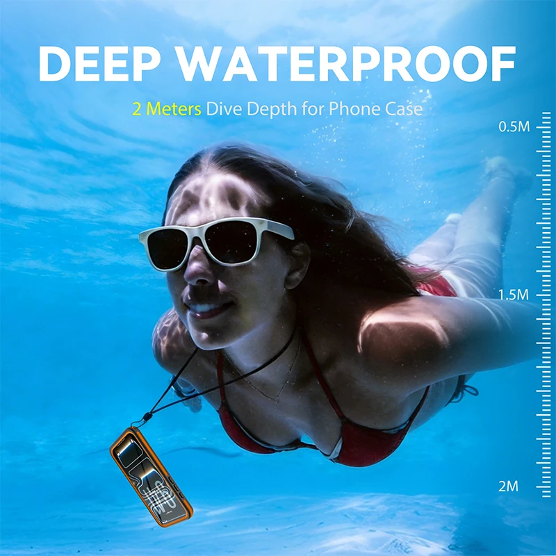 Waterproof Shockproof Magnetic Phone Case with Full Body Protection