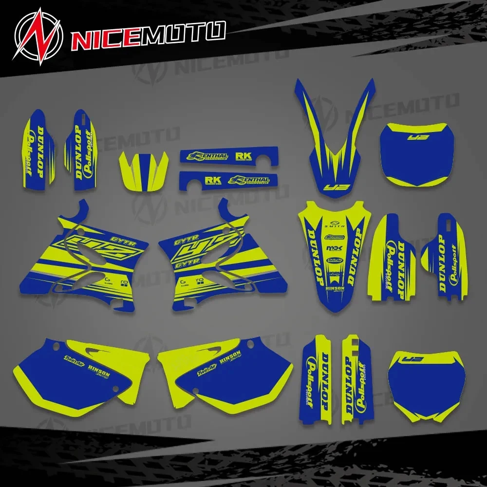 NICEMOTO Stickers Decals Graphics kits For YAMAHA YZ125 YZ250 2002- 2005 2006 2007 2008 2009 2010 2011 2012 2013 2014 YZ 250 motocross graphics deco decal sticker kit fits for yamaha yz85 yz 85 2002 2014 2013 2012 2011 2010 2009 2008 2007 2006