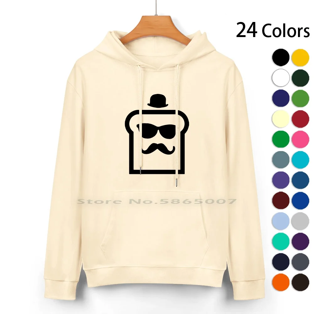 

Disguised Toast Logo Pure Cotton Hoodie Sweater 24 Colors Bread Gamer Gaming Disguised Toast Moustacher Games Hat Shades Funny