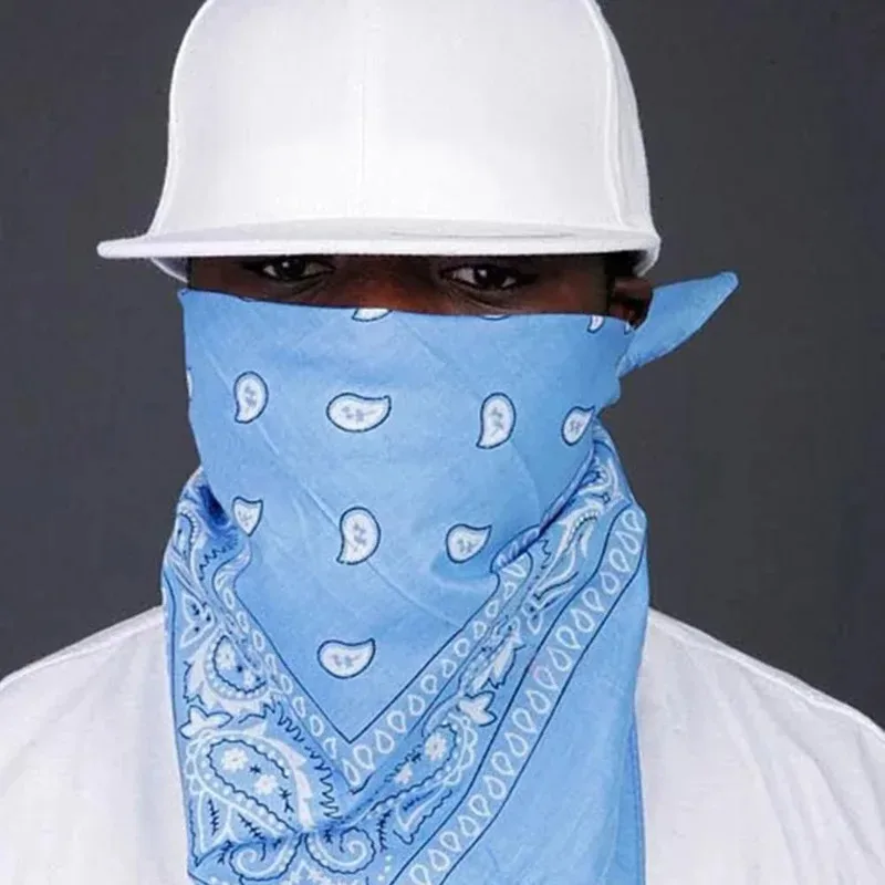 15/1pcs Men Women Cotton Bandana Hairband Cowboy Mens Biker Sports Headwear Hip Hop Wrist Hairwrap Single Sided Head Wrap Scarf