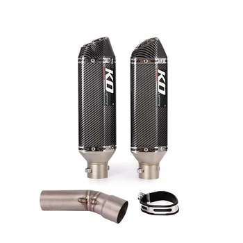 Left Muffler For BMW F650GS 2008-2012 F700GS 2013-2017 Motorcycle Exhaust Mid Pipe Escape Stainless Steel Connect Tube DB Killer