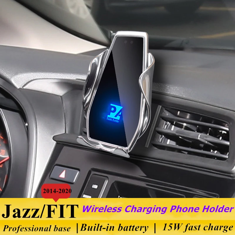 

For 2014-2020 Honda FIT Jazz Phone Holder Wireless Charger Car Mobile Phones Mount Navigation Bracket GPS Support 360 Rotating