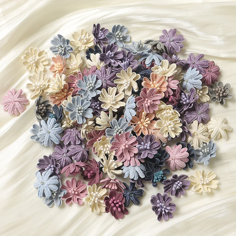 10/20/50 Stück künstliche Blumen, kleine Gänseblümchen, Heimdekoration, Hochzeitsdekoration, künstliche Blumen, DIY-Girlande, Braut-CraftJewelry – Detail 1