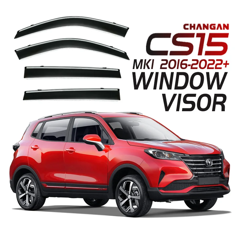 

For changan CS15 Plus EV MK1 2016-2023 Plastic Window Visor Vent Shades Sun Rain Deflector Guard 4PCS/SE For changan CS15 Plus