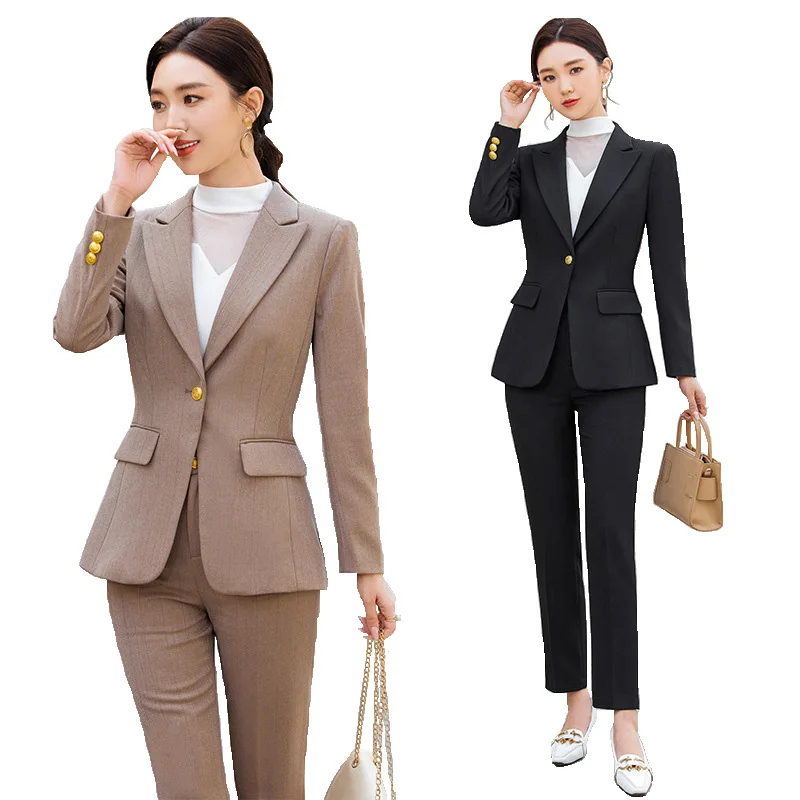 

High End Business Suits for Women Professional Formal Blazer and Pants Sets Office Lady Work Wear Spring Fashion New Temperament