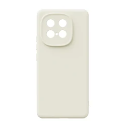 Shockproof Soft Liquid Silicone Case with Slim Design and Precise Camera Protection for Vivo iQOO Z10x (Antique White)