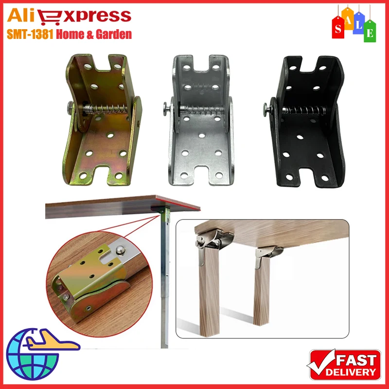 

90 Degree Self Locking Folding Hinge Universal Home Sofa Bed Lift Support Stand Cabinet Hinges Heavy Duty