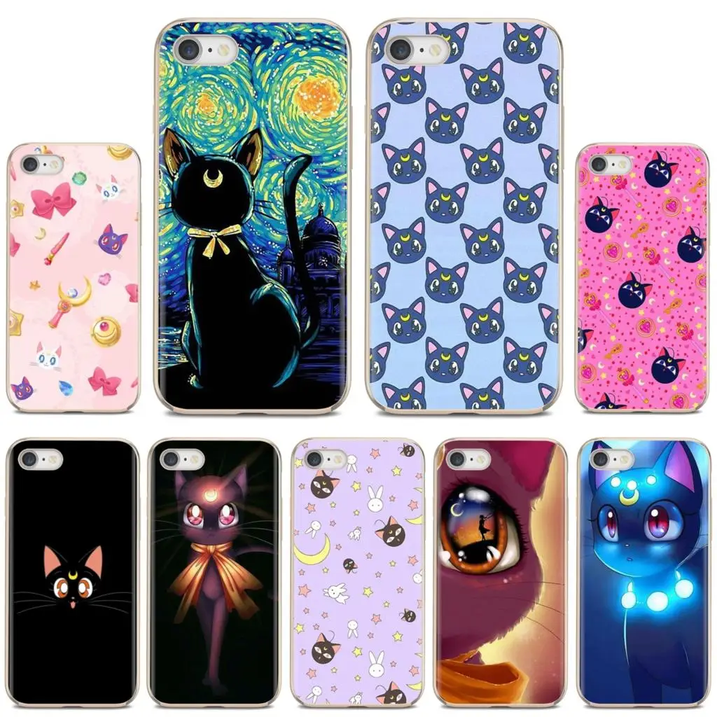 Lovely Cartoon Sailor Moon Luna Cats For Huawei Mate 20 30 40 7 8 9 10 Lite Pro P Smart 2018 2019 Plus G7 G8 Silicone Cover Bag |