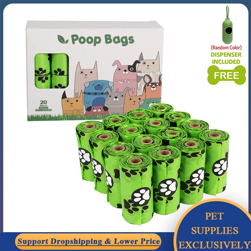 EPI Biodegradable Dog Poop Bags Dispenser Zero Waste Dog Pooper Bags