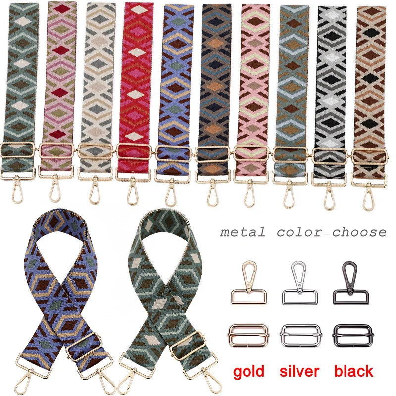 

Adjustable Bag Strap Replacement Crossbody Shoulder Handbag Wide Purse Strap Nylon Bag Chain