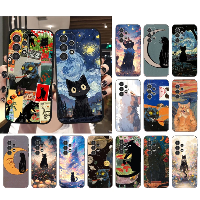 

Art Cat Phone Case For Samsung A52S A21S A33 A23 A13 A14 A32 A52 A53 A54 A51 A71 M51