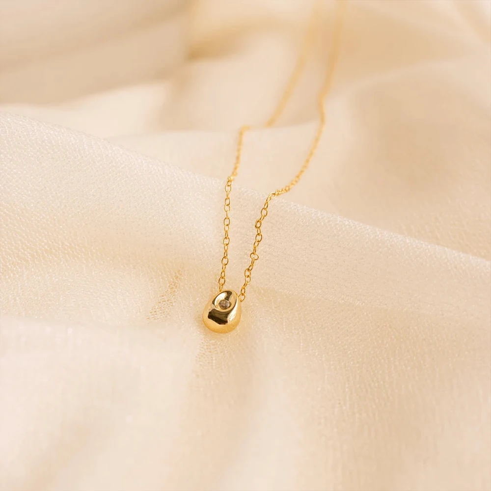 ■ENGBROX■ water drop long necklace EBNL25046SV water drop long necklace - ENGBROX | 60% - Asian Fashion