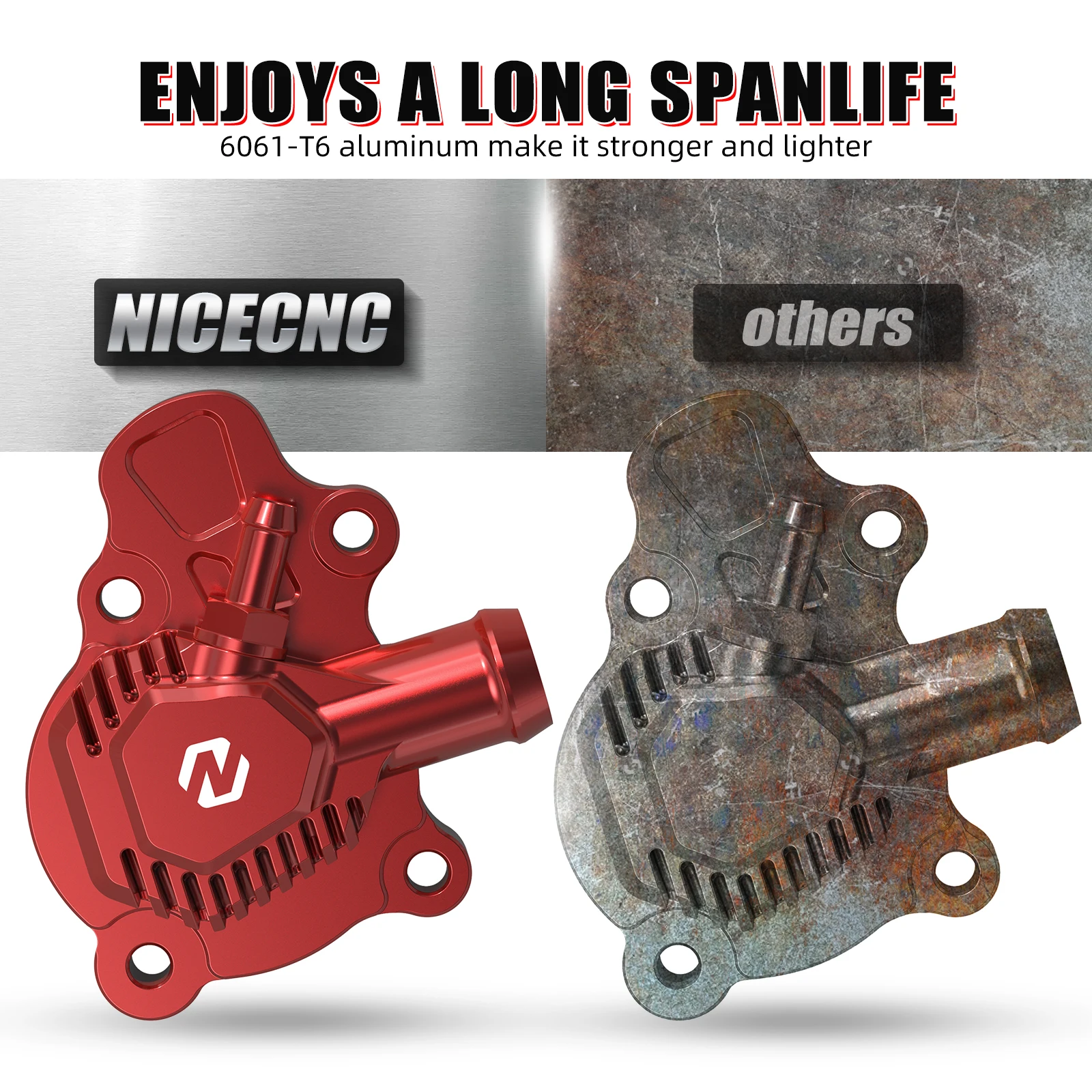 Wasserpumpenabdeckung Schutzkappe für Honda TRX450R 2006-2009 TRX450ER 2006-2014 6061-T6 Aluminium ATV-Teile 19220-HP1-600 – Detail 4