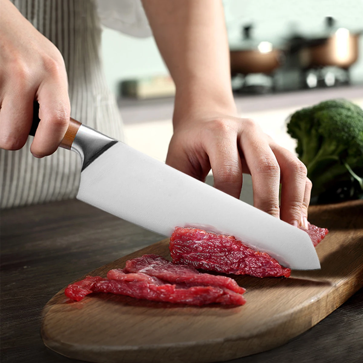 Small forged kitchen knife, household sharp round head fish killing knife,  vegetable cutting and meat cutting knife - AliExpress