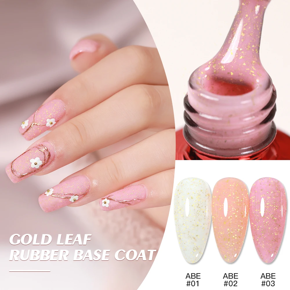 Gold Glitter Rubber Base Gel Polish Foil Gold Pink Milky White Semi Permanent UV LED Nail Art Hybrid Gel Varnish 15ml