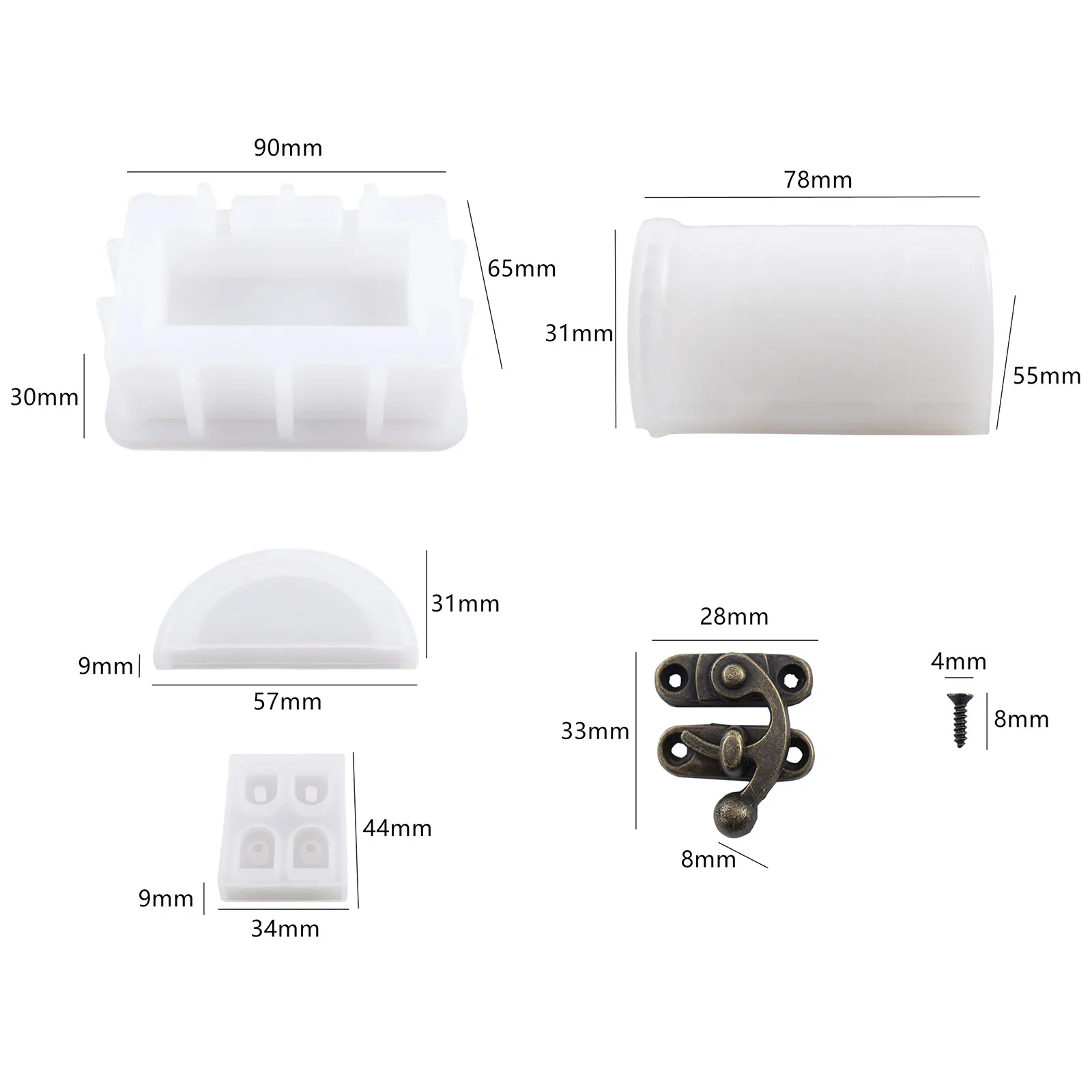 New Silicone Molds For Epoxy Resin Treasure Chest Style Epoxy Resin Mold New Arrivals 2022 For Coin Storage