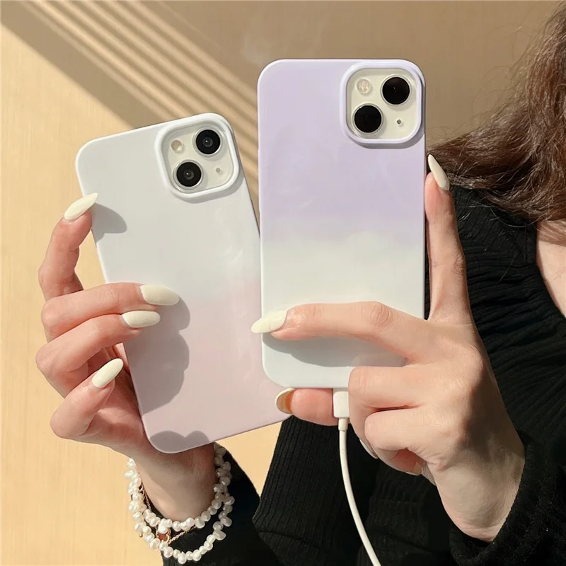 Rainbow Case for iPhone 14 Pro Max Gradient Pastel Colorful Ultra thin