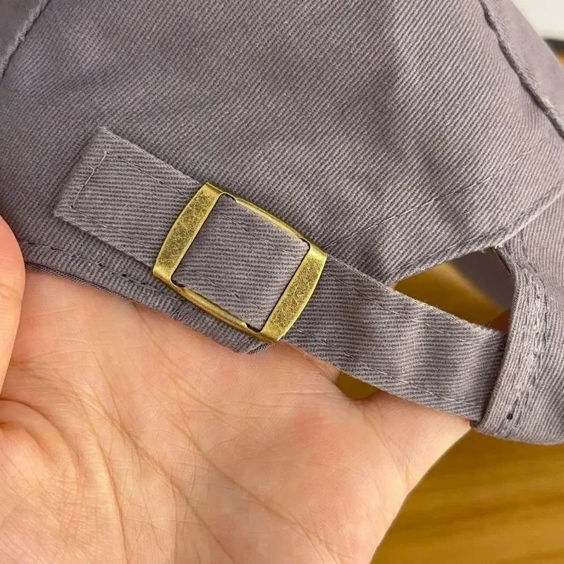 Fashion Cotton Rivet Front Cap Anti-wear Thin Artist Beret Cap Solid Color Peaked Cap Spice Girls Retro Versatile Painter Caps