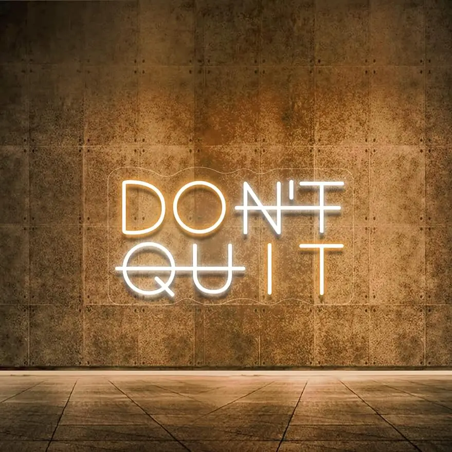 

Don't Quit LED Neon Sign USB Powered Neon Lights for Office Room, Gym Room, Man Cave, Gamer Room Night Light