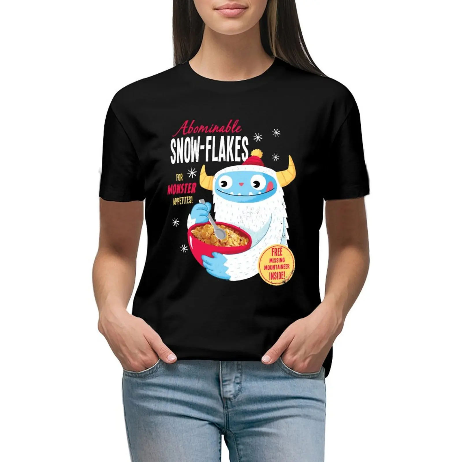

Abominable Snowflakes T-Shirt cute tops plus size tops oversized cute t-shirts for Women