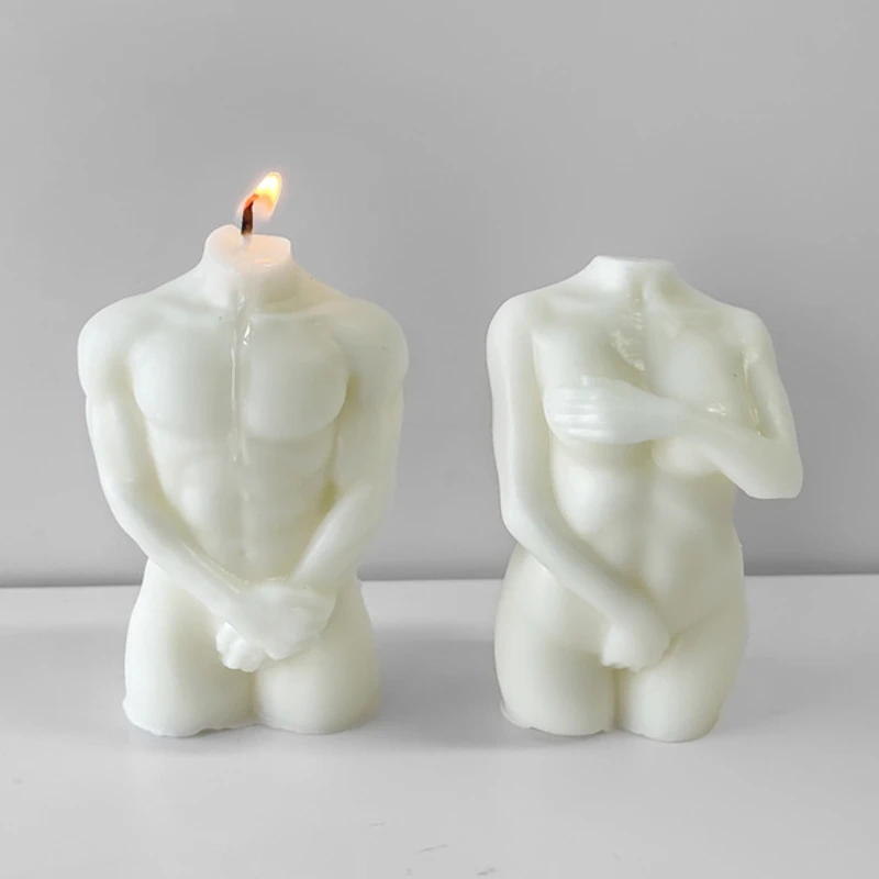 Description Picture 5 of itemEuropean Human Body Statue Candle Silicone Mold 3D Male Body Shy Woman Soap Aroma Wax Mold Candle Mold Home Crafts Decoration