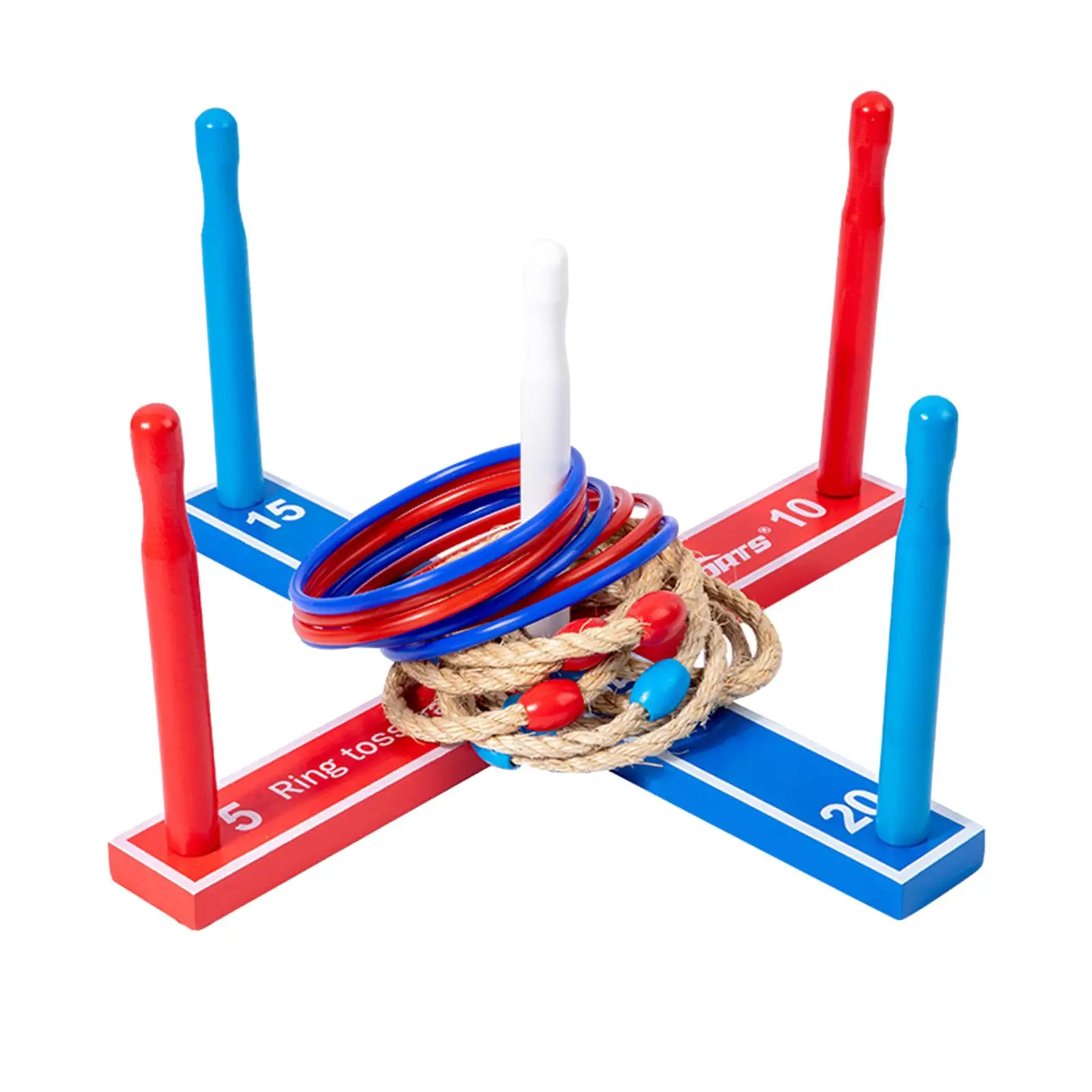 

Wood Ferrule Game Puzzle Toy Montessori Backyard for Garden Beach Camping