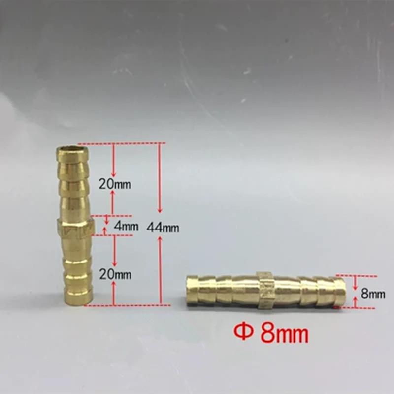 Brass Multi-Size Straight Hose Pipe Fitting Connector