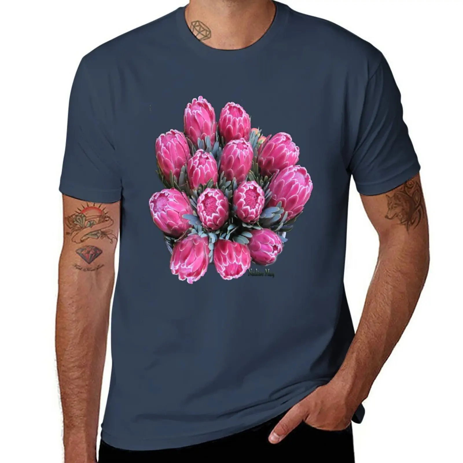

Pink Ice Protea T-Shirt cute tops tees mens tall t shirts
