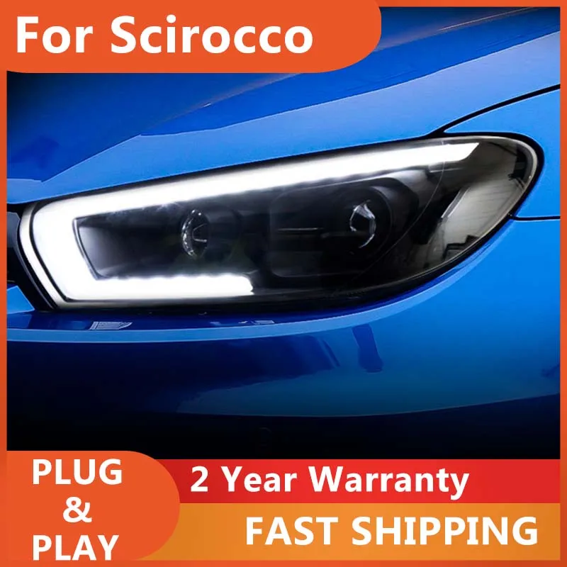 

Автомобильные аксессуары для головки VW Scirocco, Головной фонарь Scirocco 2008-2017, фара дневного света Scirocco, сигнал поворота, линза дальнего света