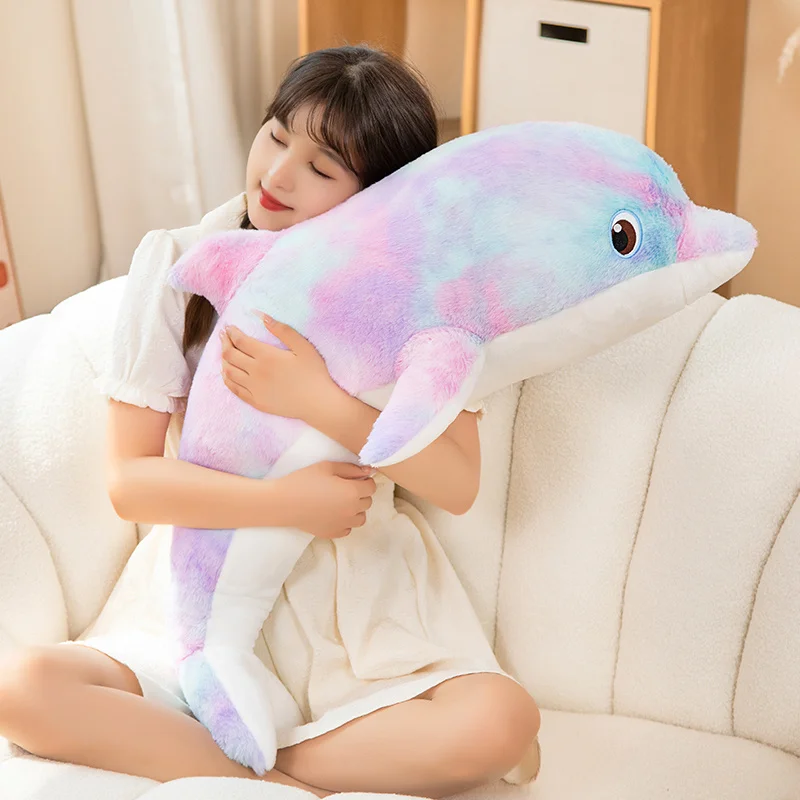 Kawaii Rainbow Dolphin Plush (120cm) - Jumbo Edition