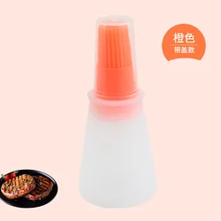 Silicone Oil Dispenser with High-Temperature Resistant Basting Brush (1PC-orange)