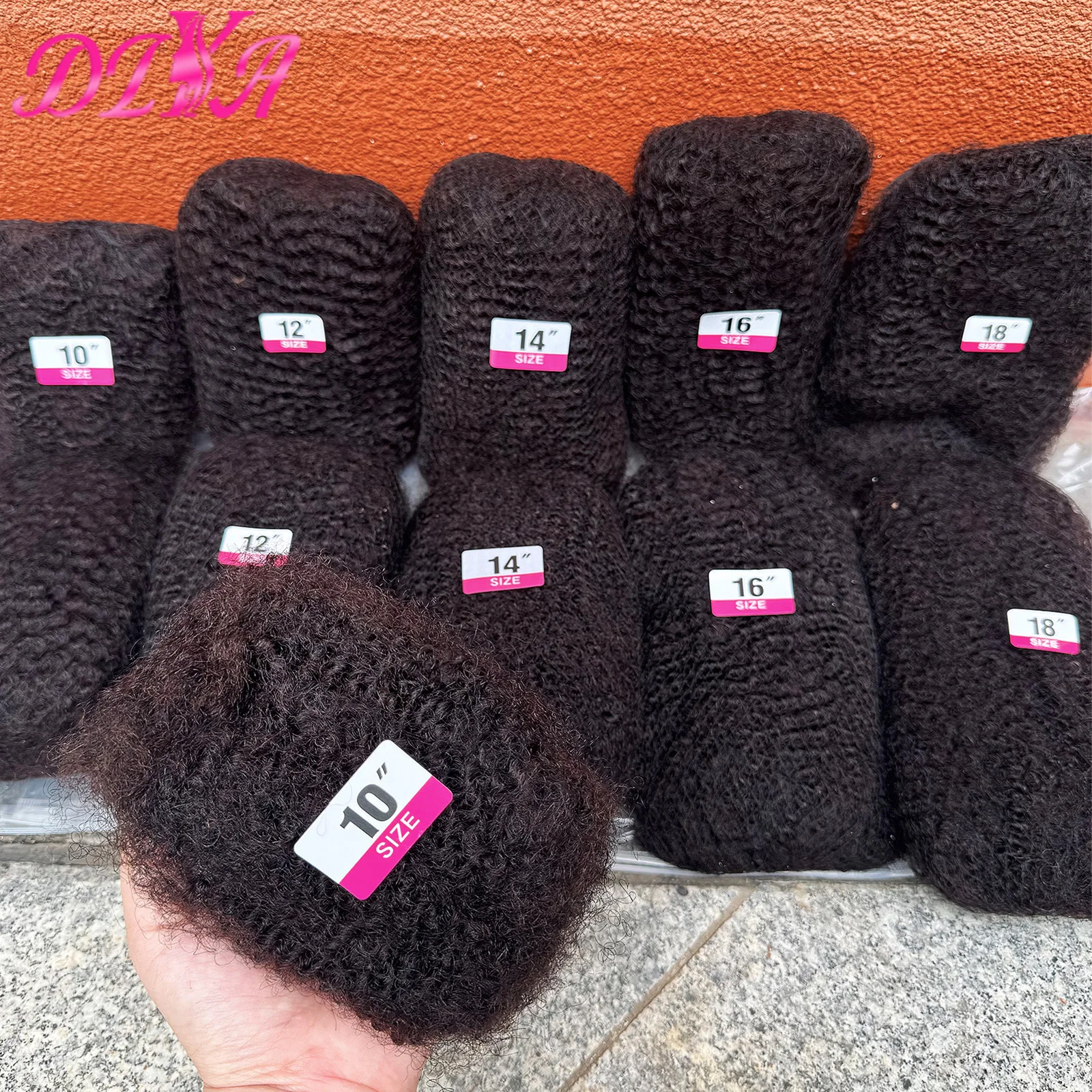 30g 50g/Pack Natural Color Afro Kinky Bulk Human Hair 10-18 Inches Brazilian Remy Human Hair Bulk for Braiding Hair Extensions 2