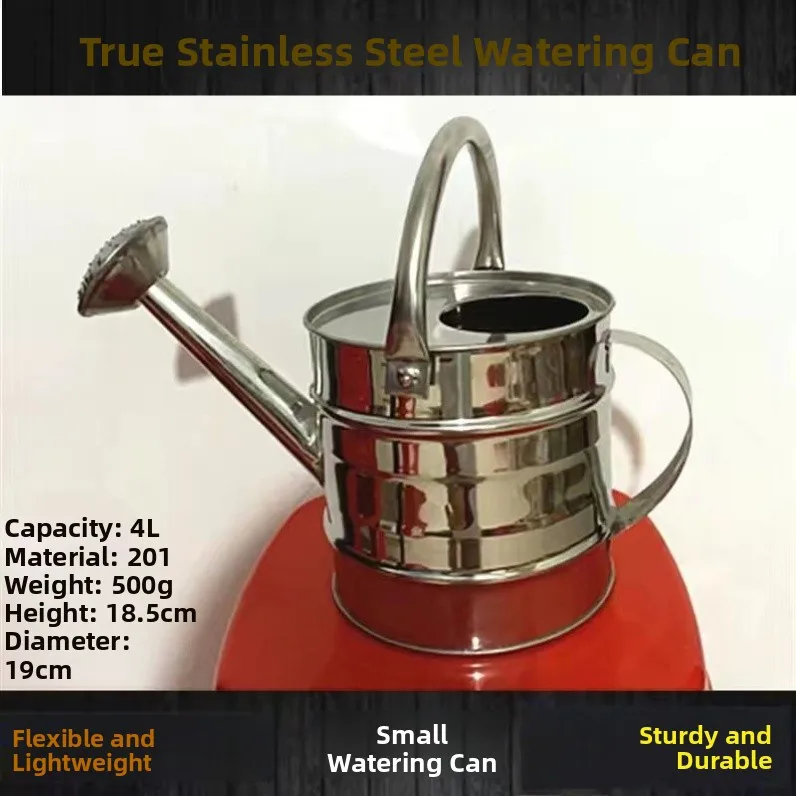 Thiened Stainl Steel Watering Can Large Capaci with Activi Handle for Watering Plants Flowers And Vegetables