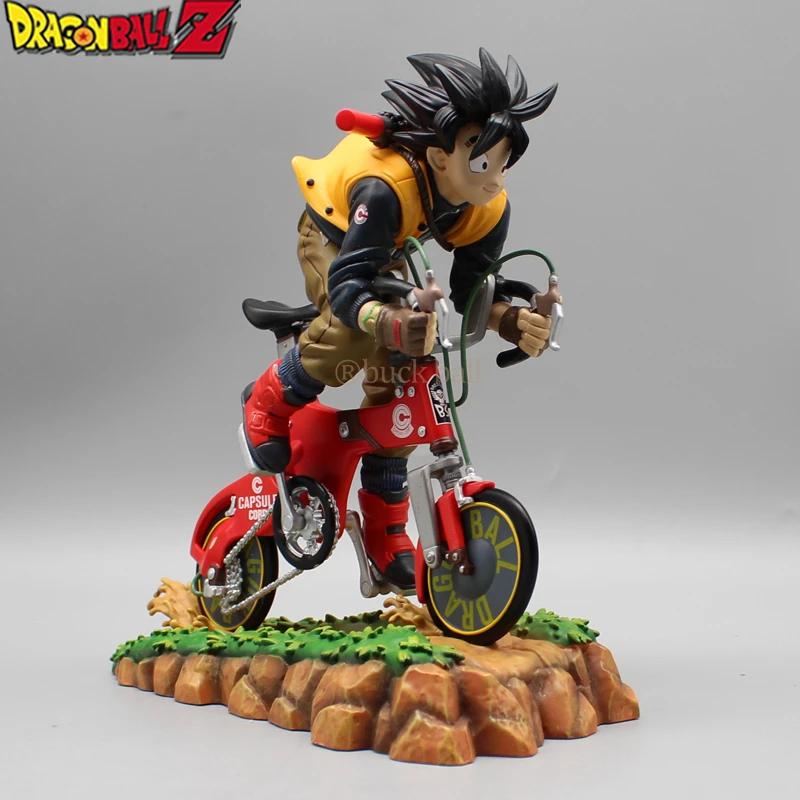 

21cm Dragon Ball Anime Figure GK BOX Son Goku bicycle Super Saiyan Action Figure Pvc Statue Model Doll Collectible Ornament Toys