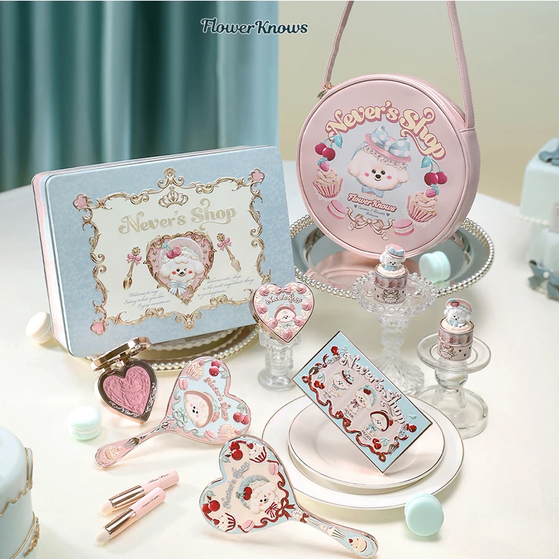 Flower Knows Never's Shop All In Gift Set Makeup Professionnelle Make up Gift box Lip Cream Blusher Eye shadow 17Pcs Kit 5