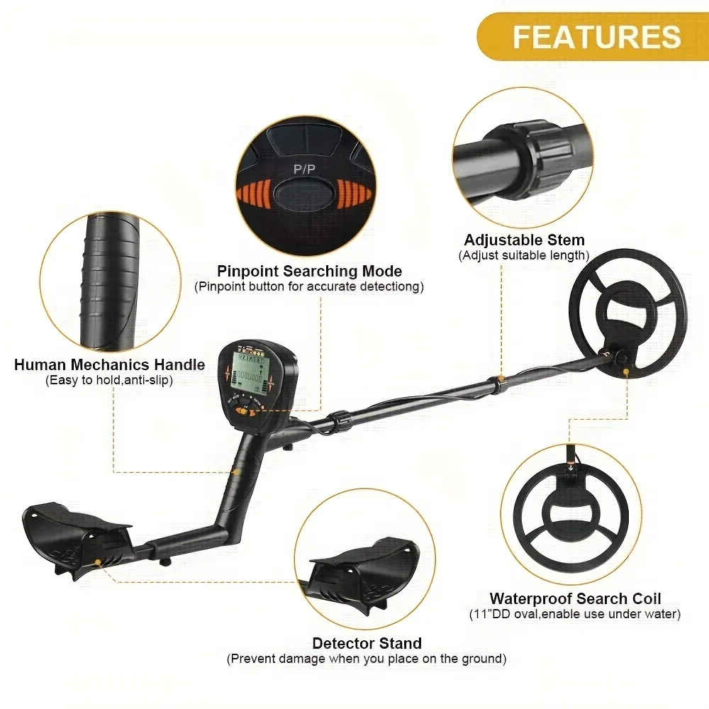 High Precision MD-830 Gold Metal Detector Coil Underground Professional Waterproof Metal Hand Archaeology Held Detector