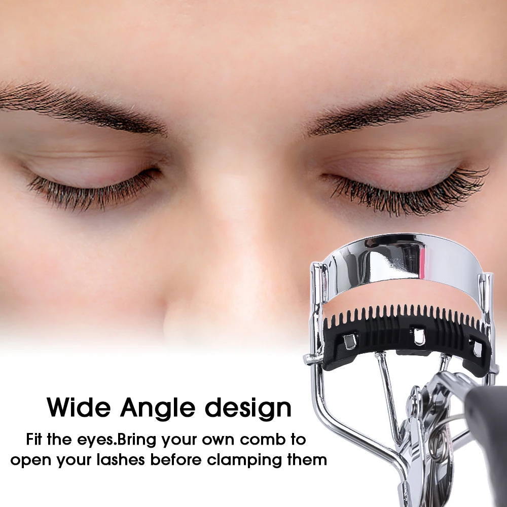 Comb Eyelash Curler Portable Pro With Comb Tweezers Clip