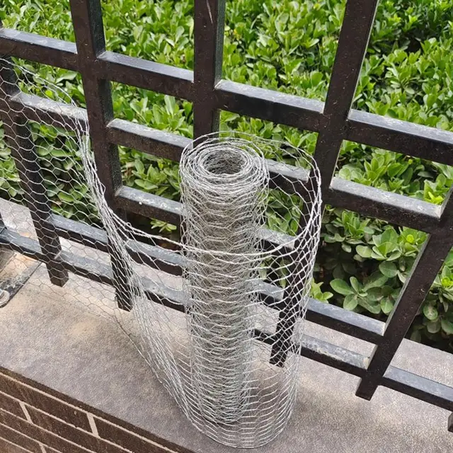 Drótháló Kerítés Diy Kézműves Otthoni Dekoráció Könnyű Horganyzott Hatszögletű Huzalháló Huzal Acél Növény Gondozó - Image 3