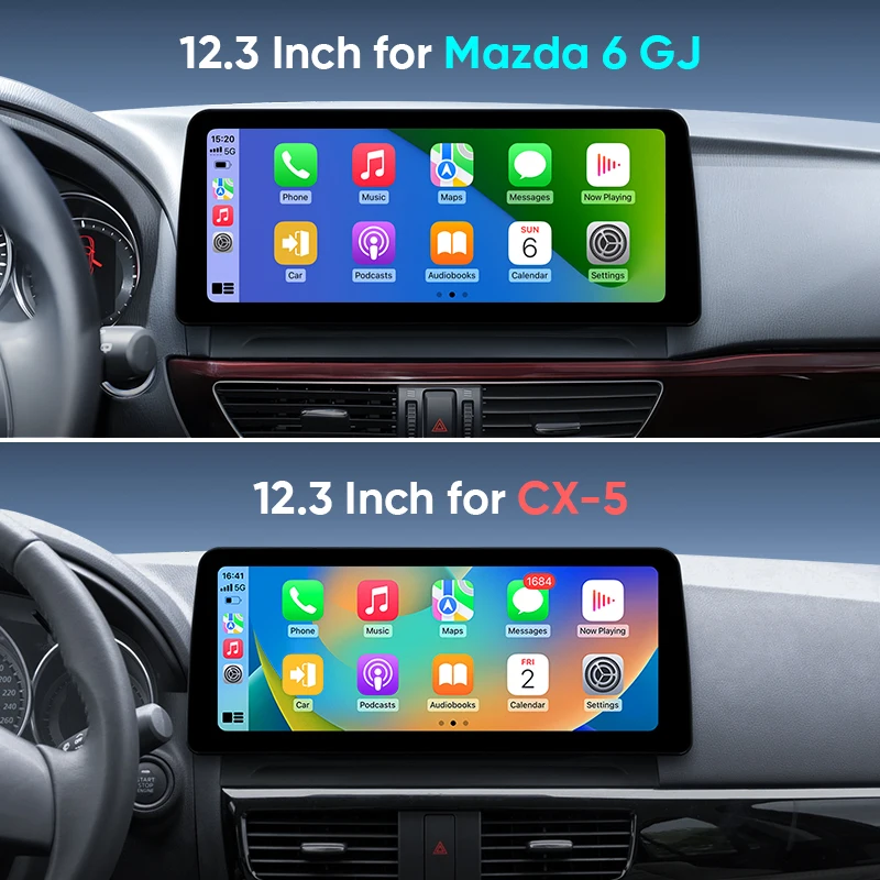 12.3 Inch Wireless Carplay Android Auto Radio Car Multimedia Player For Mazda 6 GJ CX-5 CX5 Atenza 2012 2013 2014 2015