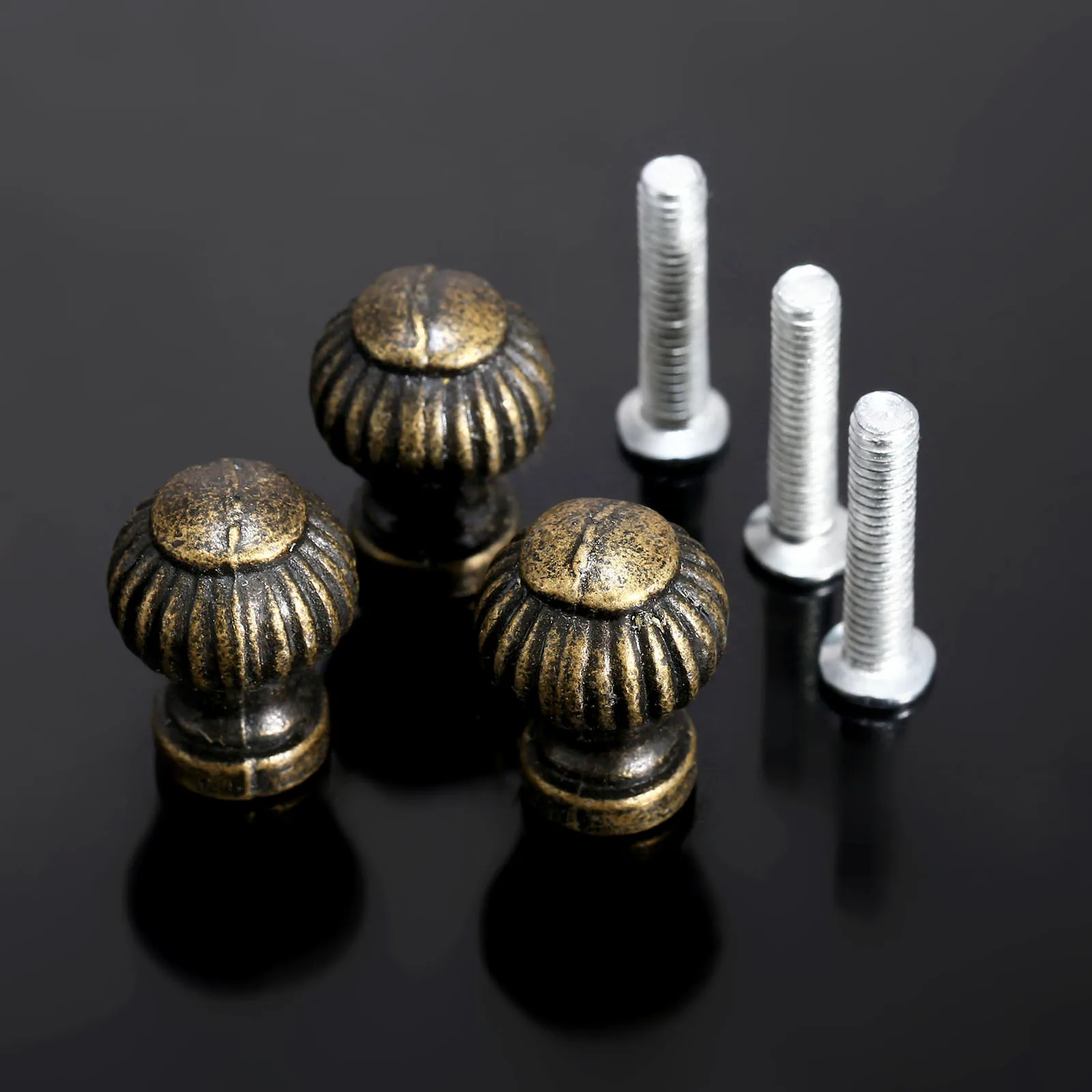 Furniture Knobs 6Pcs Mini Knobs Vintage Lantern Shape Handles Antique Bronze Case Drawer Cupboard Pulls Decorative Jewelry Wooden Box 14x19mm