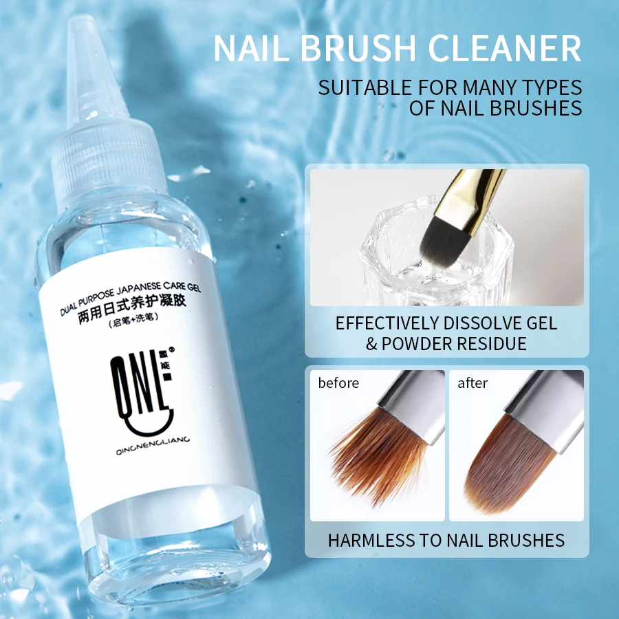 RSNAIL 60g Nagelbürste Reiniger Flüssigbürste Waschstift Reinigungslösung Maniküre Stift Pflege Werkzeug Schutz Pinsel Gel Nail Art Werkzeug