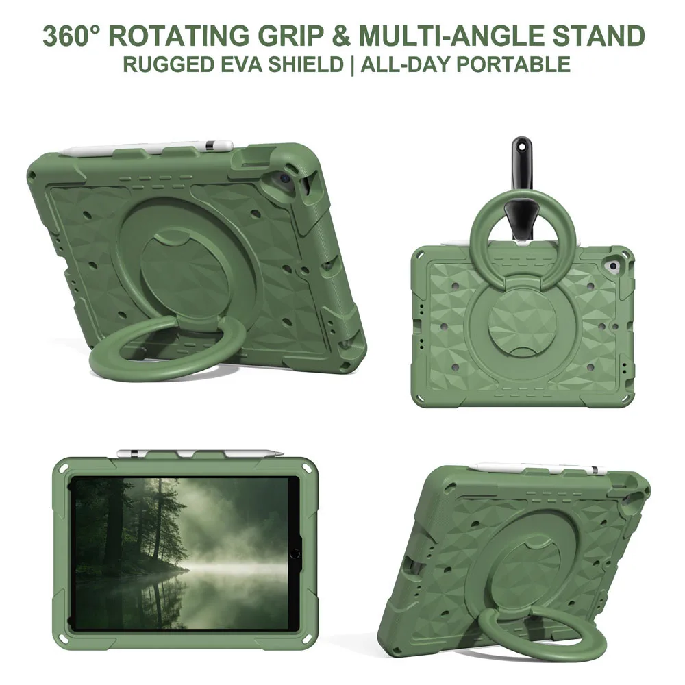 360 Rotatable Kids EVA Shockproof Tablet Case - Child Safe Protective Cover