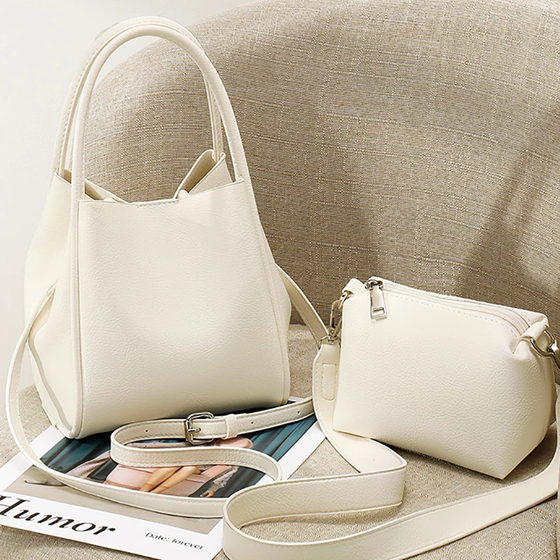 Small Flap Shoulder Bag PU White