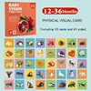 0-36M Baby Vision Stimulation Card Early Education Toy Newborn Visual Learning Book Black and White Contrast Card Montessori Toy 4